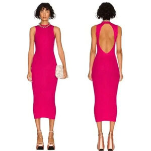 NWT Alix NYC Kerry Open Back Bodycon Dress Cerise size Medium
